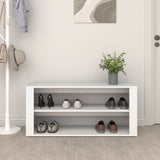 NNEVL Shoe Rack White 100x35x45 cm Engineered Wood