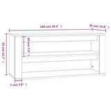 NNEVL Shoe Rack White 100x35x45 cm Engineered Wood