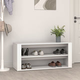 NNEVL Shoe Rack White 100x35x45 cm Engineered Wood