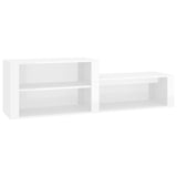 NNEVL Shoe Cabinet High Gloss White 150x35x45 cm Engineered Wood