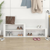 NNEVL Shoe Cabinet High Gloss White 150x35x45 cm Engineered Wood