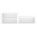 NNEVL Shoe Cabinet High Gloss White 150x35x45 cm Engineered Wood