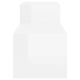 NNEVL Shoe Cabinet High Gloss White 150x35x45 cm Engineered Wood