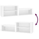 NNEVL Shoe Cabinet High Gloss White 150x35x45 cm Engineered Wood