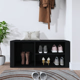 NNEVL Shoe Cabinet Black 100x35x45 cm Engineered Wood