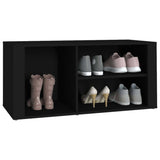 NNEVL Shoe Cabinet Black 100x35x45 cm Engineered Wood