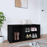 NNEVL Shoe Cabinet Black 100x35x45 cm Engineered Wood
