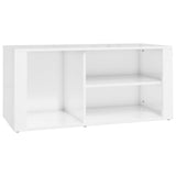 NNEVL Shoe Cabinet High Gloss White 100x35x45 cm Engineered Wood