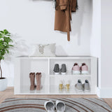 NNEVL Shoe Cabinet High Gloss White 100x35x45 cm Engineered Wood