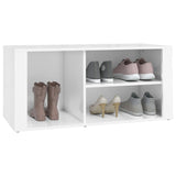 NNEVL Shoe Cabinet High Gloss White 100x35x45 cm Engineered Wood