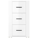 NNEVL Sideboard High Gloss White 40x33x70 cm Engineered Wood