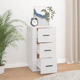 NNEVL Sideboard High Gloss White 40x33x70 cm Engineered Wood