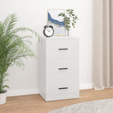 NNEVL Sideboard High Gloss White 40x33x70 cm Engineered Wood
