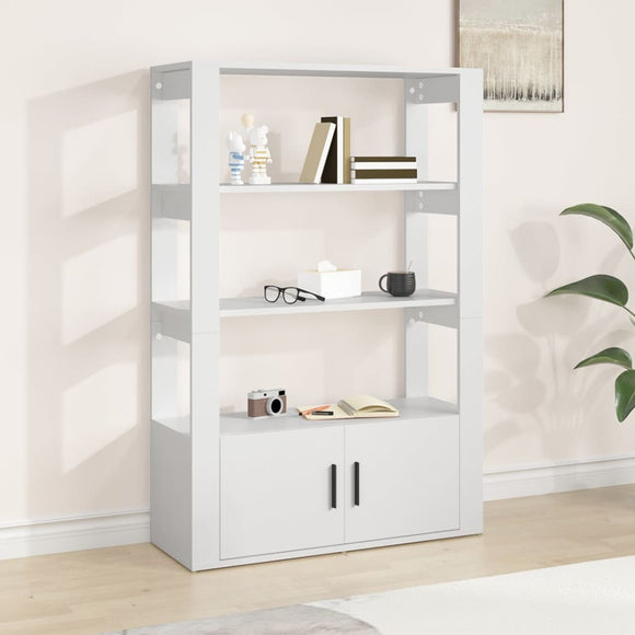 NNEVL Sideboard White 80x30x119.5 cm Engineered Wood