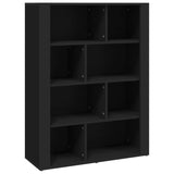 NNEVL Sideboard Black 80x30x106 cm Engineered Wood
