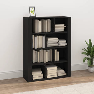 NNEVL Sideboard Black 80x30x106 cm Engineered Wood