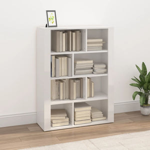 NNEVL Sideboard High Gloss White 80x30x106 cm Engineered Wood