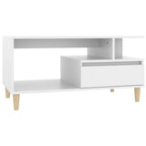 NNEVL Coffee Table White 90x49x45 cm Engineered Wood