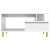 NNEVL Coffee Table White 90x49x45 cm Engineered Wood