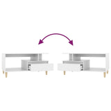 NNEVL Coffee Table White 90x49x45 cm Engineered Wood