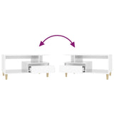 NNEVL Coffee Table High Gloss White 90x49x45 cm Engineered Wood