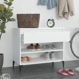 NNEVL Shoe Cabinet White 70x36x60 cm Engineered Wood