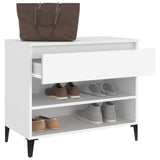 NNEVL Shoe Cabinet White 70x36x60 cm Engineered Wood