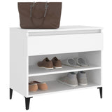 NNEVL Shoe Cabinet White 70x36x60 cm Engineered Wood