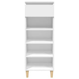NNEVL Shoe Cabinet White 40x36x105 cm Engineered Wood