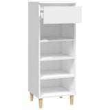 NNEVL Shoe Cabinet White 40x36x105 cm Engineered Wood