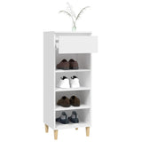 NNEVL Shoe Cabinet White 40x36x105 cm Engineered Wood