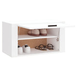 NNEVL Wall-mounted Shoe Cabinet White 70x35x38 cm Engineered Wood