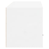 NNEVL Wall-mounted Shoe Cabinet High Gloss White 70x35x38 cm Engineered Wood