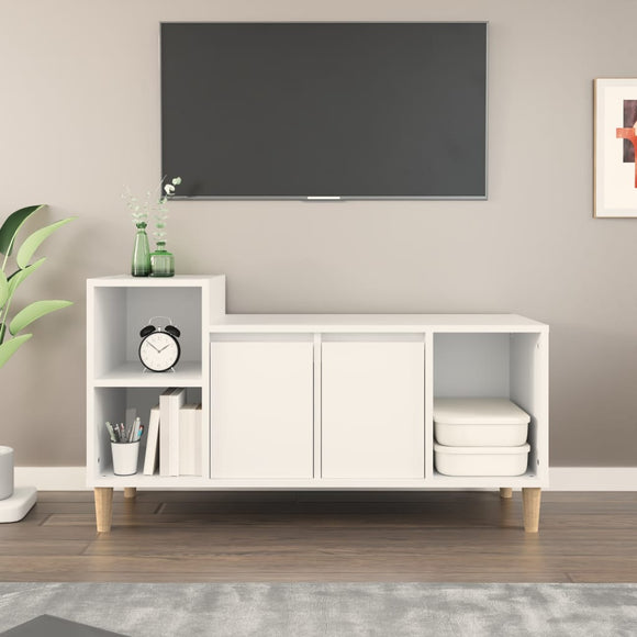 NNEVL TV Cabinet White 100x35x55 cm Engineered Wood