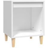 NNEVL Bedside Cabinet White 40x35x50 cm Engineered Wood