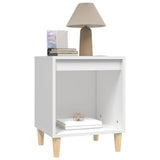 NNEVL Bedside Cabinet White 40x35x50 cm Engineered Wood