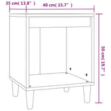 NNEVL Bedside Cabinet White 40x35x50 cm Engineered Wood