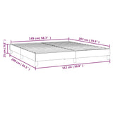 NNEVL Bed Frame without Mattress Black Queen Faux Leather