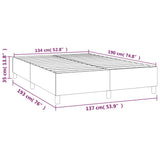 NNEVL Bed Frame Dark Grey 137x187 cm Double Size Fabric