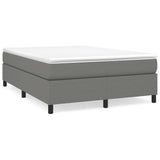 NNEVL Bed Frame Dark Grey 153x203 cm Queen Size Fabric