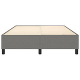 NNEVL Bed Frame Dark Grey 153x203 cm Queen Size Fabric