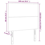NNEVL Headboards 2 pcs Dark Grey 100 cm Fabric