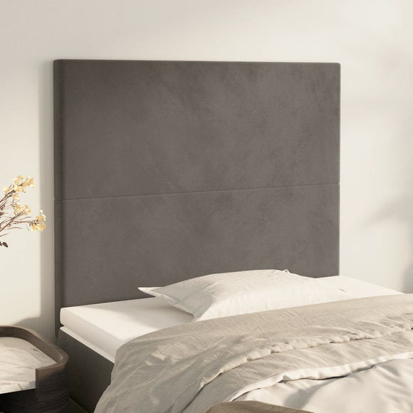 NNEVL Headboards 2 pcs Dark Grey 80 cm Velvet
