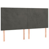 NNEVL Headboards 4 pcs Dark Grey 80 cm Velvet
