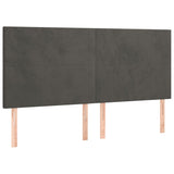 NNEVL Headboards 4 pcs Dark Grey 100 cm Velvet