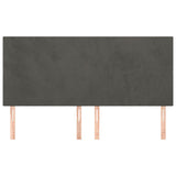NNEVL Headboards 4 pcs Dark Grey 100 cm Velvet