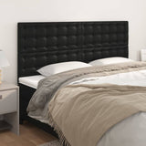 NNEVL Headboards 4 pcs Black 100x5x78/88 cm Faux Leather