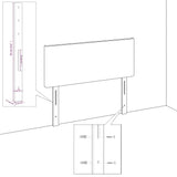 NNEVL Headboards 4 pcs Dark Grey 100 cm Fabric