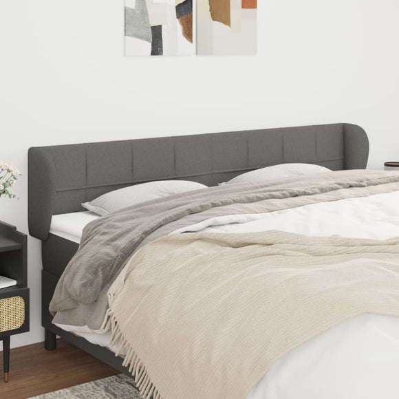 NNEVL Headboard with Ears Dark Grey 203 cm Fabric