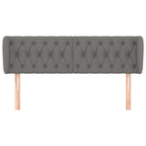 NNEVL Headboard with Ears Dark Grey 163 cm Fabric